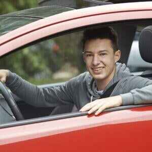 confident teen driver
